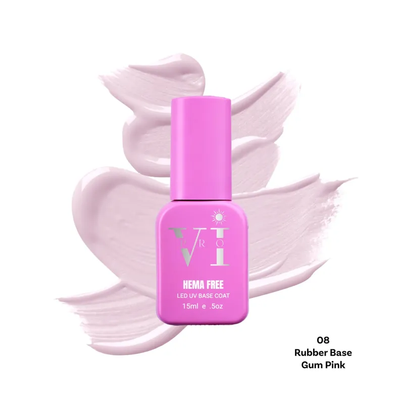 RUBBER BASE 08 GUM PINK - VI PRO 15ML - SKU 100197-103-08
