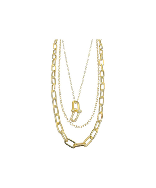 Γυναικείο κολιέ τριπλή αλυσίδα