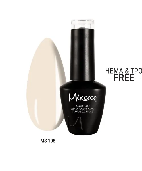 MS-108 Ημιμόνιμο Βερνίκι (Ιβουάρ) 7,5ml Mixcoco - SKU 110108-75