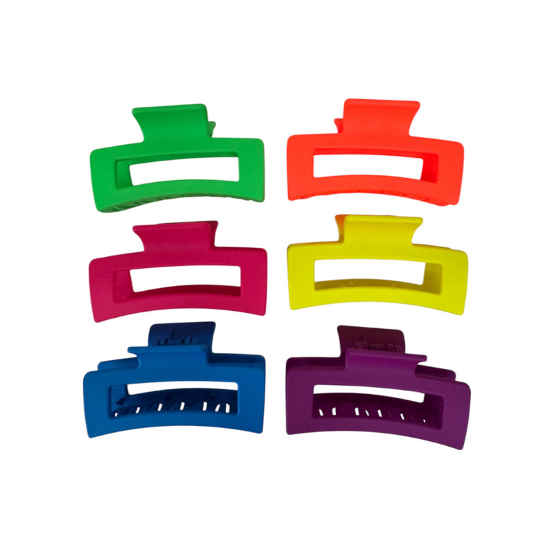Κλάμερ μαλλιών fluo χρώματα 8.5cm