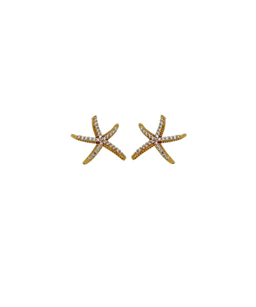 Σκουλαρίκια αυτιών αστερίας full strass 24mm