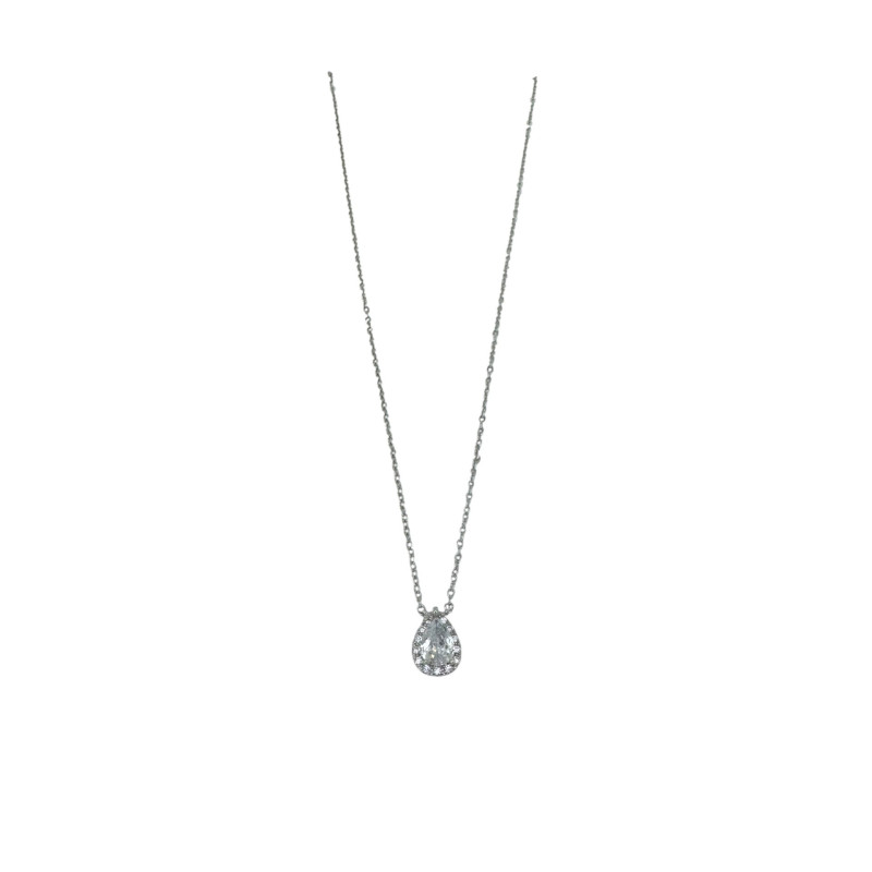 Γυναικείο κολιέ αλυσίδα στρας δάκρυ Stainless steel