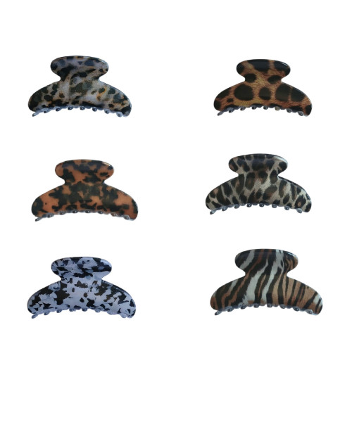 Κλάμερ μαλλιών animal print 9cm