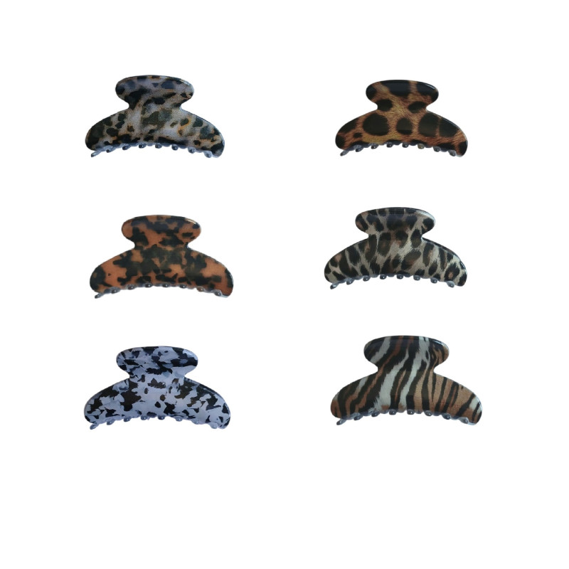 Κλάμερ μαλλιών animal print 9cm
