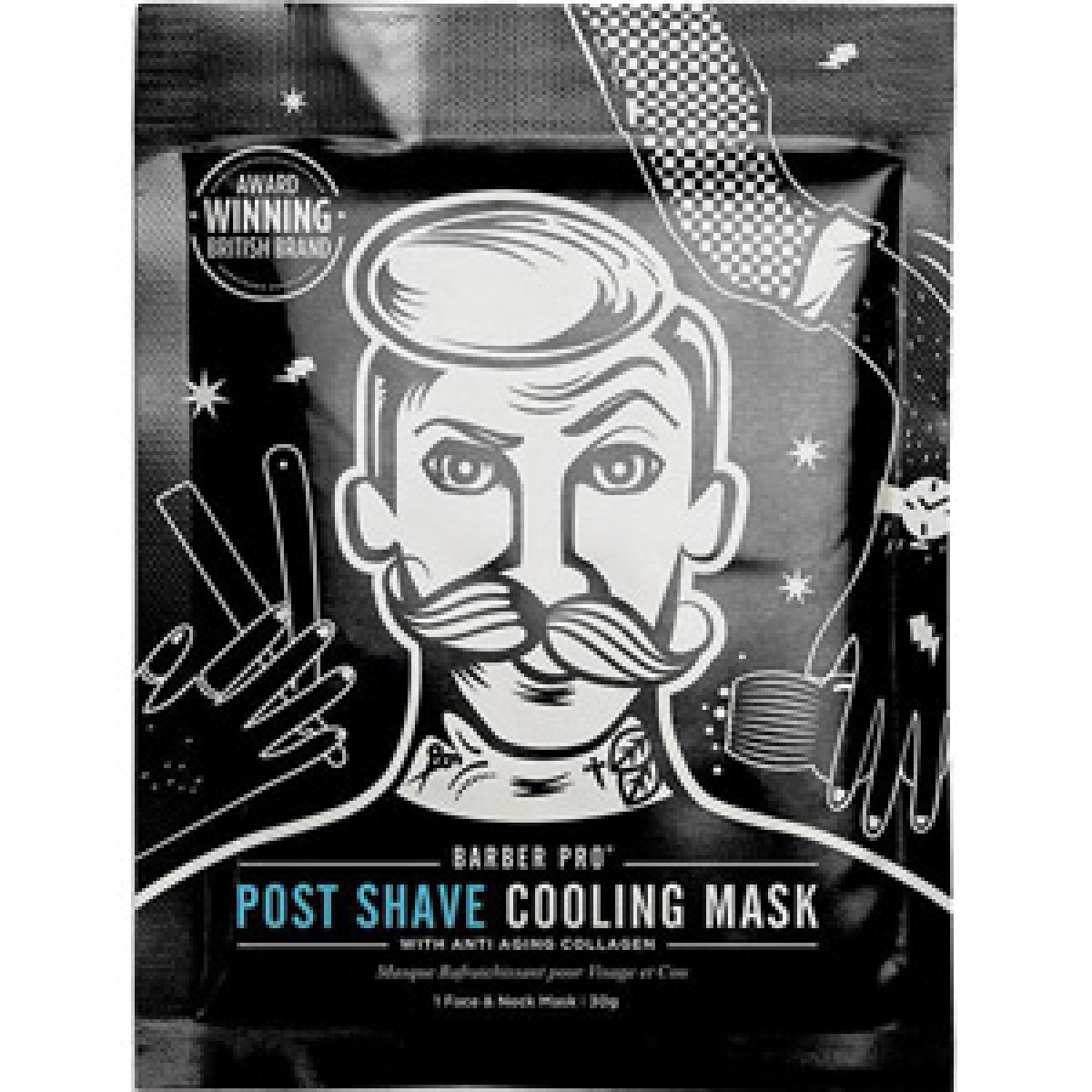 BARBER PRO POST SHAVE COOLING MASK 30g