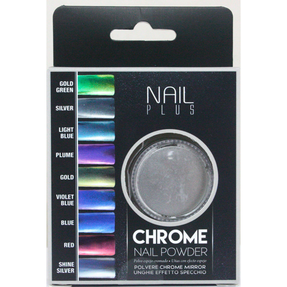 NAIL PLUS CHROME NAIL POWDER SHINE SILVER