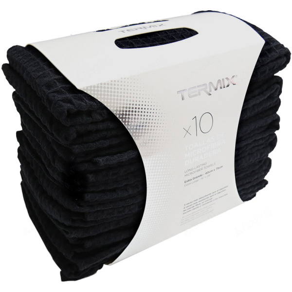 TERMIX MICROFIBER TOWELS PACK 10pcs BLACK