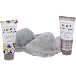 BODY COLLECTION LAVENDER & SWEET PEA SLIPPER SET