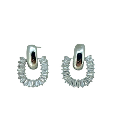 Σκουλαρίκια αυτιών χρυσό-ασημί