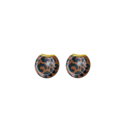 Σκουλαρίκια αυτιών animal print 24mm