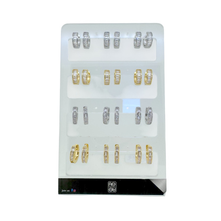 Σκουλαρίκι Κρίκος με zircon 12-15mm