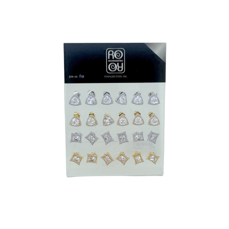 Σκουλαρίκια αυτιού με zircon 10-11mm